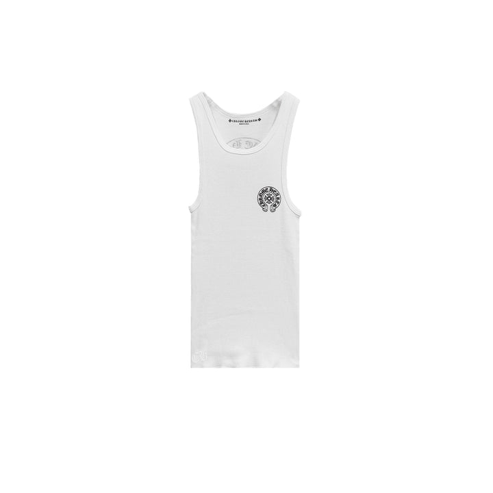 Chrome Hearts White Horseshoe Logo Tank - Top For Kids - SHENGLI ROAD MARKET