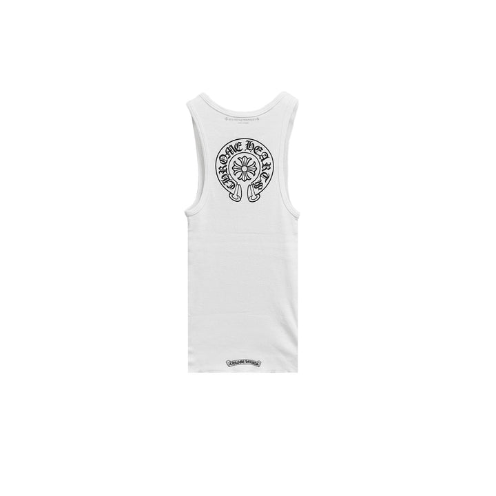 Chrome Hearts White Horseshoe Logo Tank - Top For Kids - SHENGLI ROAD MARKET