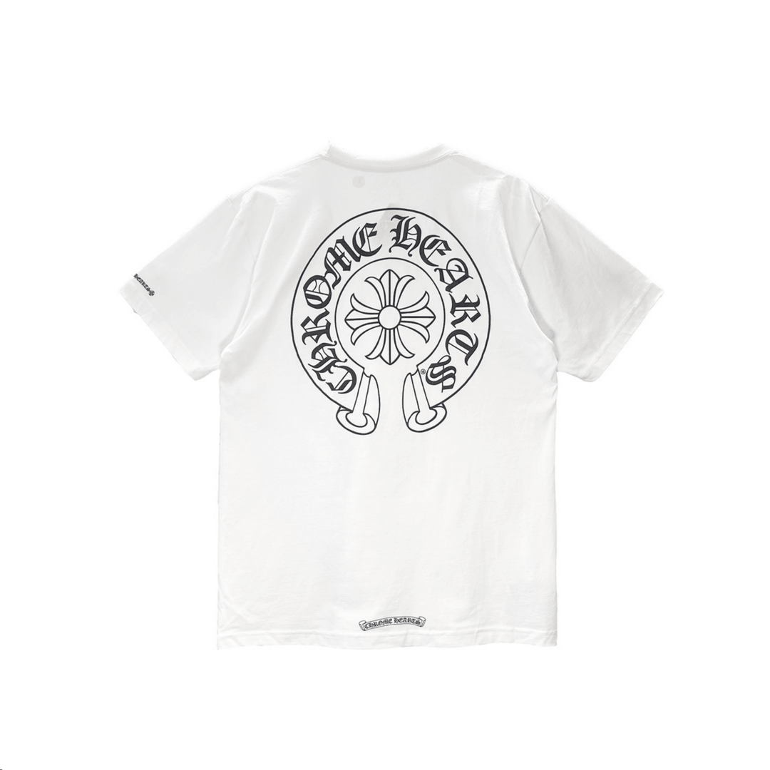 Chrome Hearts White Horseshoe Pocket Short Sleeve T-Shirt Tee - SHENGLI ROAD MARKET