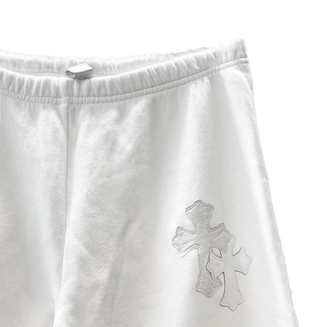 Chrome Hearts White Leather Cross Sweatpants - SRM – SHENGLI ROAD Chrome Hearts White Leather Cross Sweatpants - SRM – SHENGLI ROAD