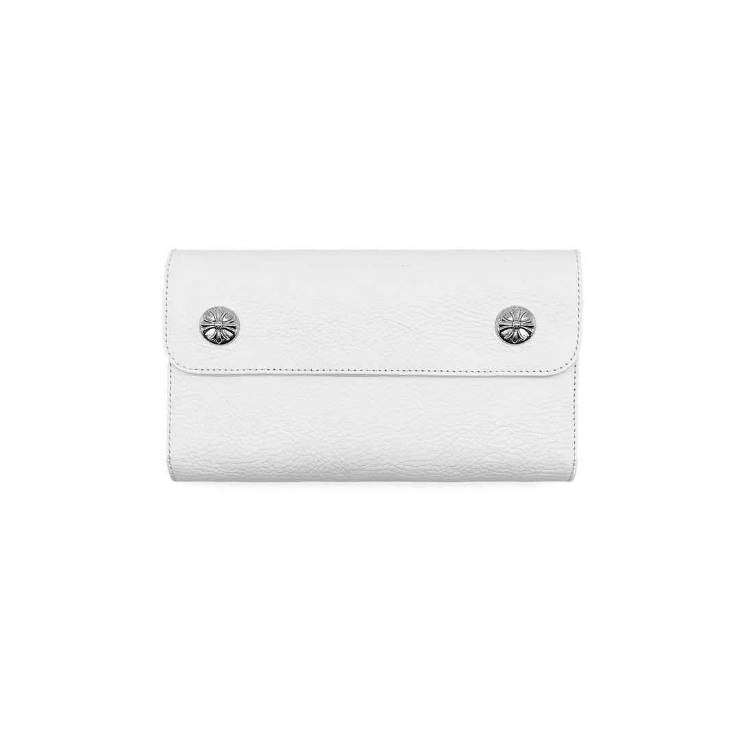 Chrome Hearts White Long Folded Wallet - SHENGLI ROAD MARKET
