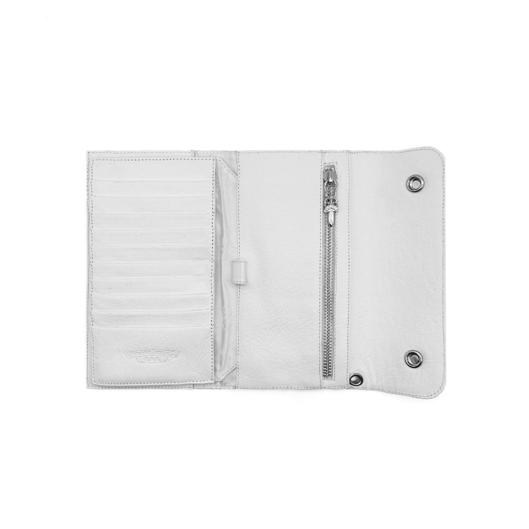 Chrome Hearts White Long Folded Wallet - SHENGLI ROAD MARKET