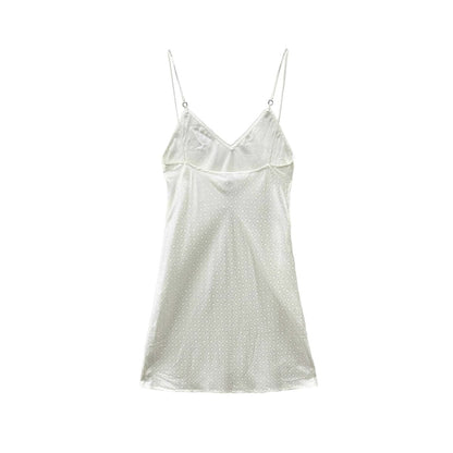 Chrome Hearts White Monogram Cross Silk Camisole Long Skirt - SHENGLI ROAD MARKET