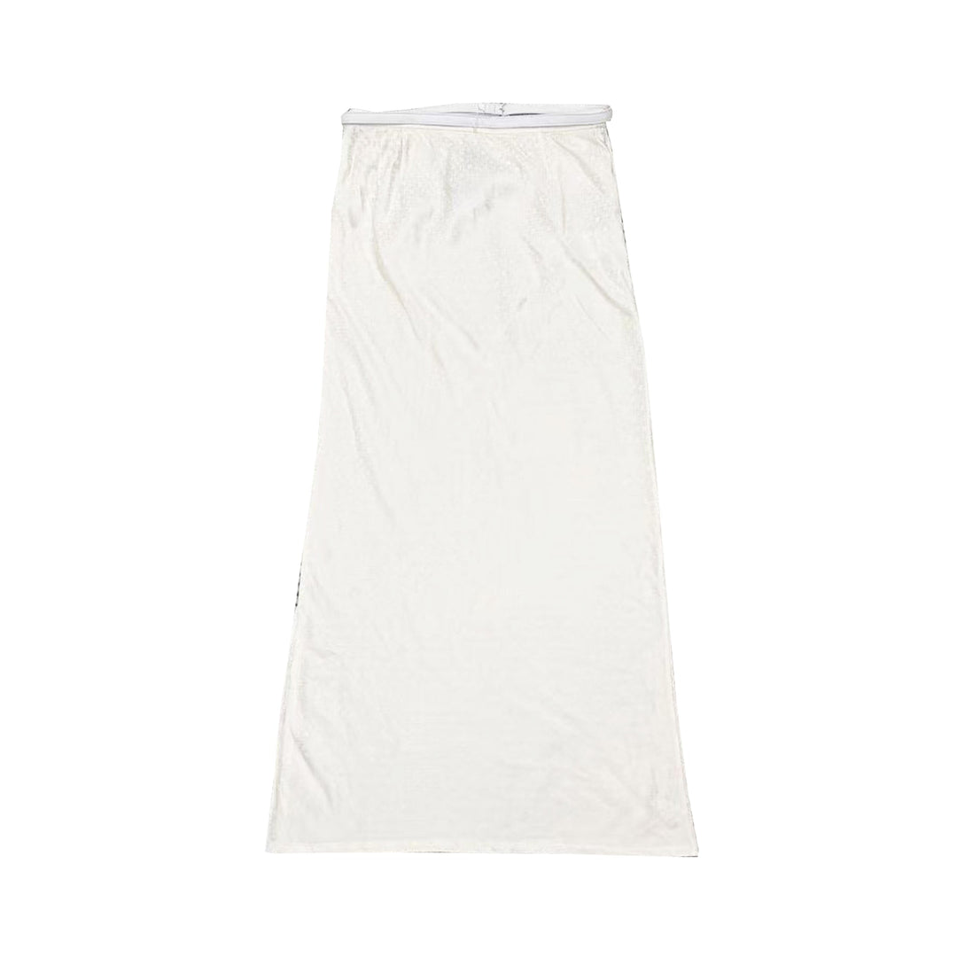 Chrome Hearts White Monogram Cross Silk Maxi Skirts With Belt - SHENGLI ROAD MARKET