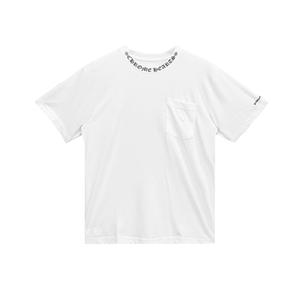 Chrome Hearts White Cross Logo Short Sleeve T-Shirts - SRM