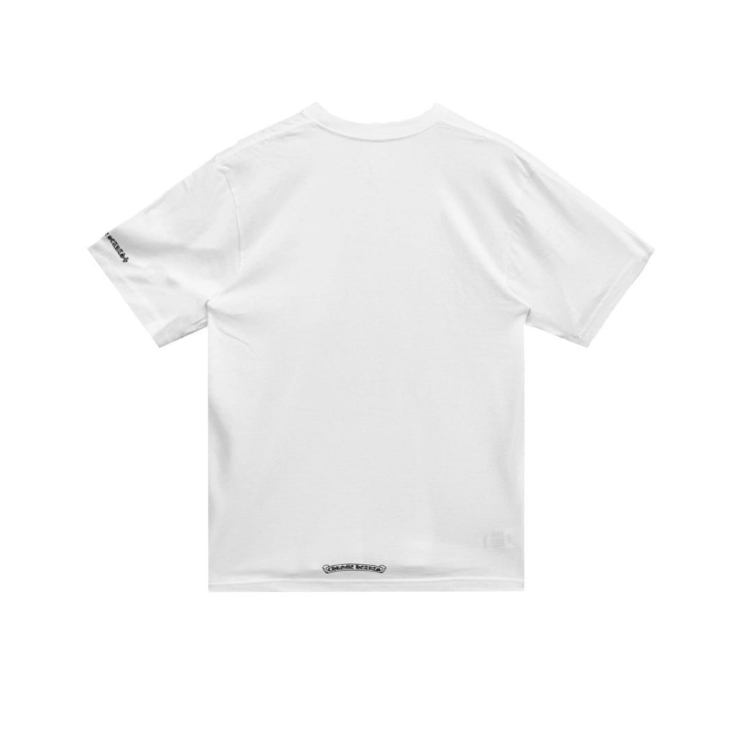 Chrome Hearts White Neck Logo Short Sleeve Tee - SHENGLI ROAD MARKET