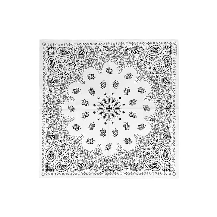 Chrome Hearts White Paisley Bandana Silk Scarf - SHENGLI ROAD MARKET
