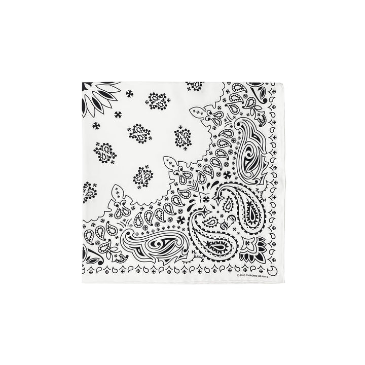 Chrome Hearts White Paisley Bandana Silk Scarf - SHENGLI ROAD MARKET
