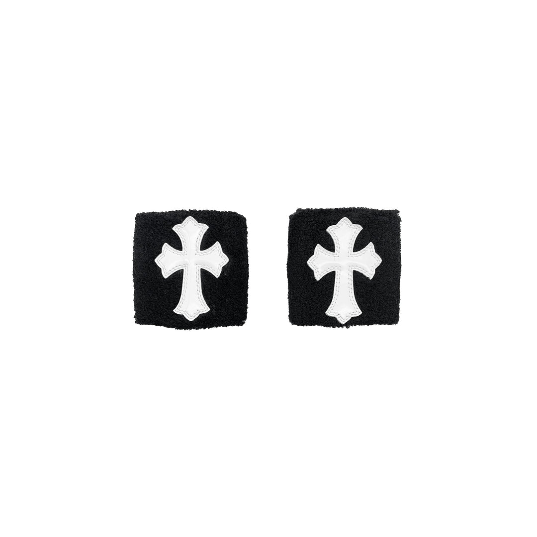 Chrome Hearts White Patent Leather Cemetery Cross Patch Sweatbands - SHENGLI ROAD MARKET