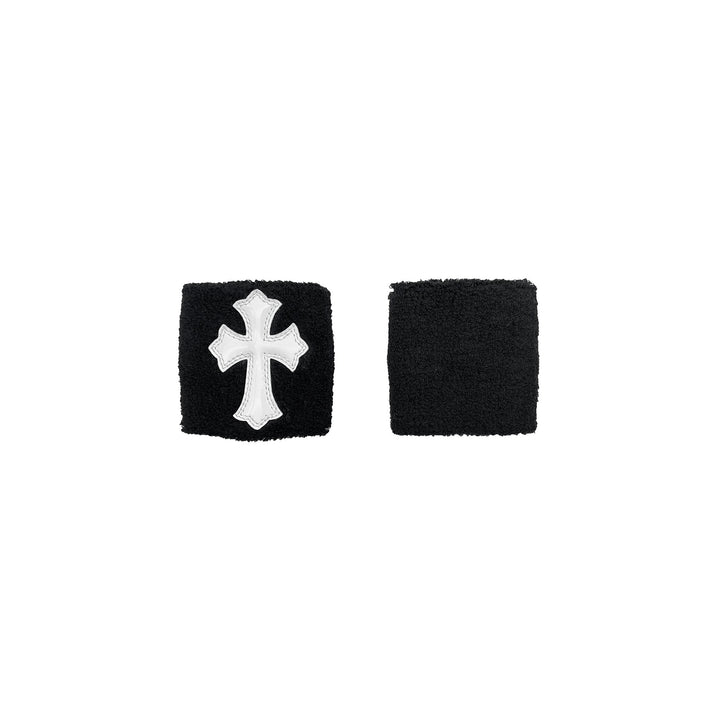 Chrome Hearts White Patent Leather Cemetery Cross Patch Sweatbands - SHENGLI ROAD MARKET