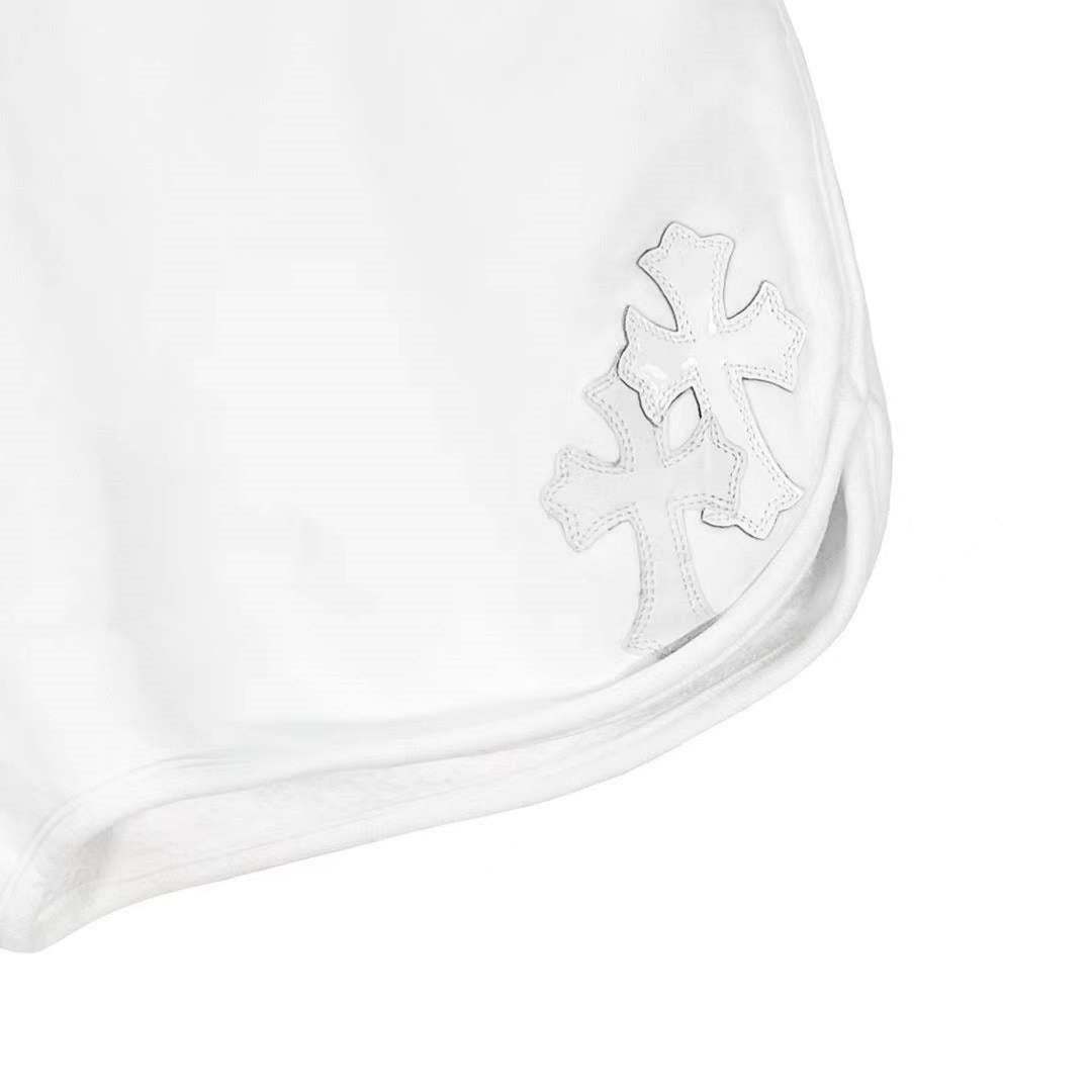 Chrome Hearts White Patent Leather Cross Shorts - SHENGLI ROAD MARKET