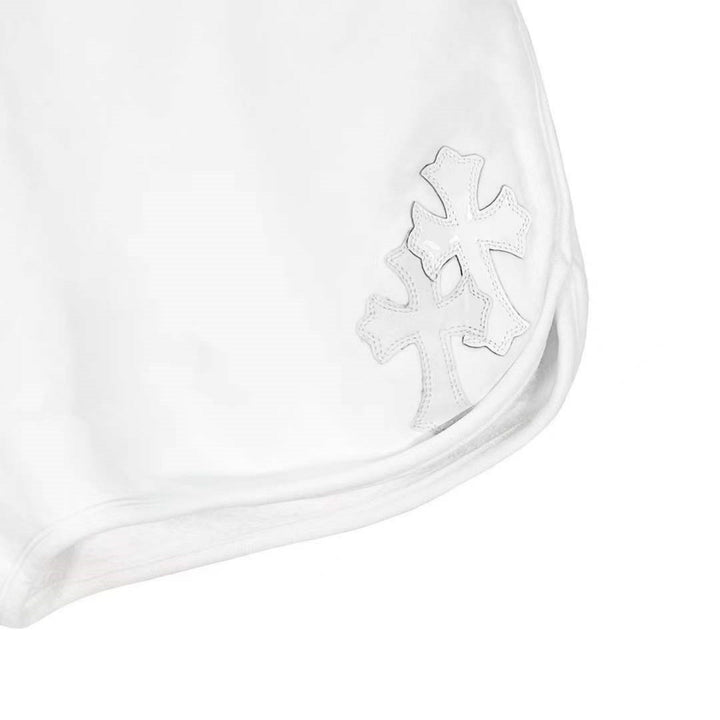 Chrome Hearts White Patent Leather Cross Shorts - SHENGLI ROAD MARKET