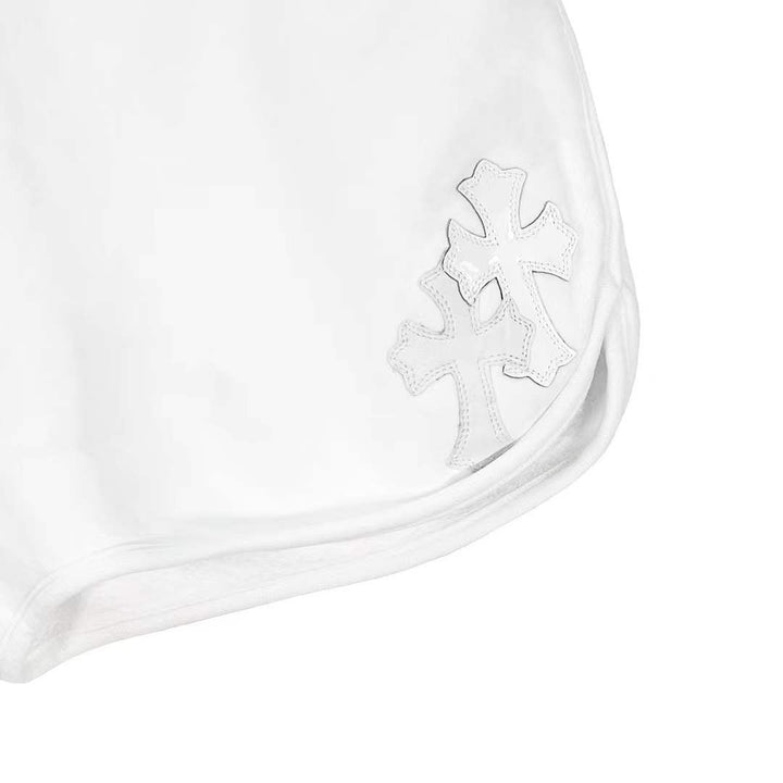 Chrome Hearts White Patent Leather Cross Shorts - SHENGLI ROAD MARKET