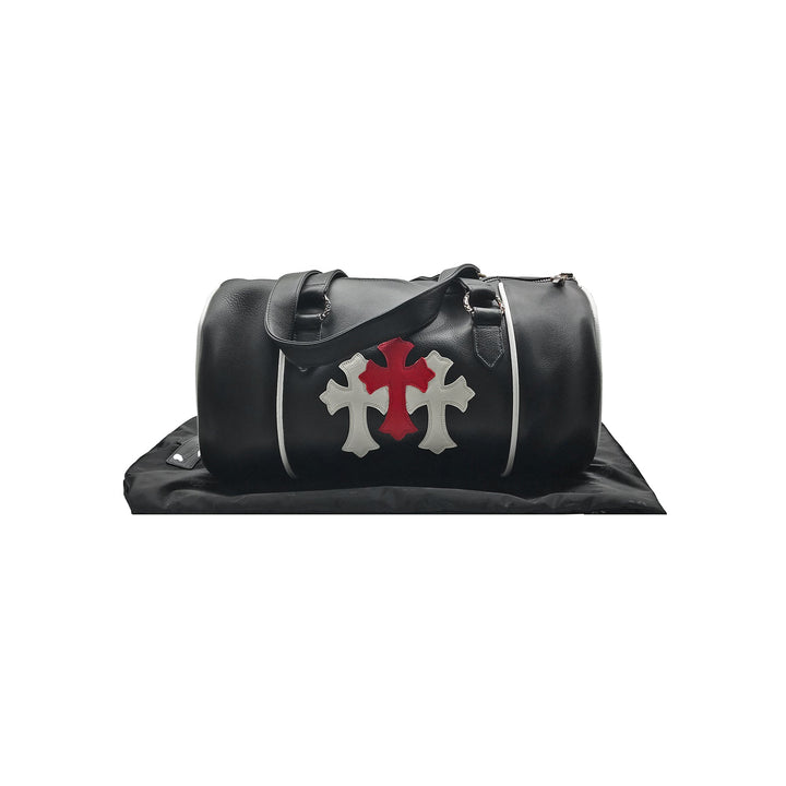 Chrome Hearts White & Red Cem Cross Domino Duffle Bag - SHENGLI ROAD MARKET