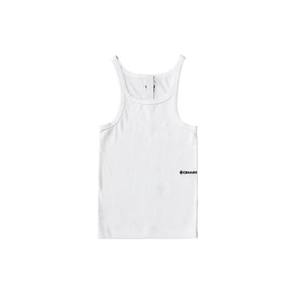 Chrome Hearts White Script Dagger Logo Tank Top - SHENGLI ROAD MARKET