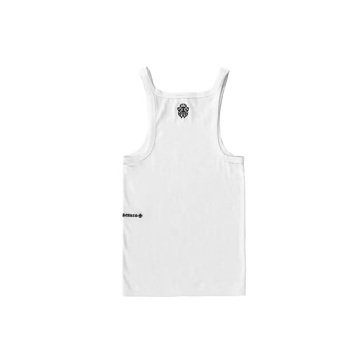 Chrome Hearts White Script Dagger Logo Tank Top - SHENGLI ROAD MARKET