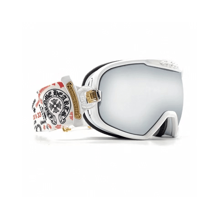 Chrome Hearts White Scroll Cross Ski Goggles - SHENGLI ROAD MARKET