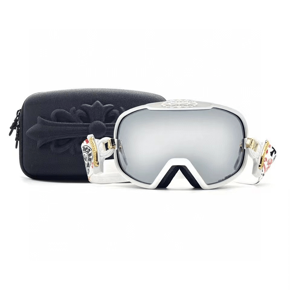 Chrome Hearts White Scroll Cross Ski Goggles - SHENGLI ROAD MARKET