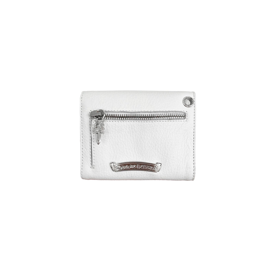 Chrome Hearts White Silver Buttons Folded Wallet Card Holder - SHENGLI ROAD MARKET