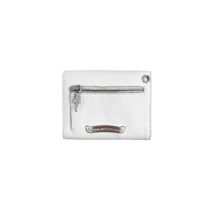 Chrome Hearts White Silver Buttons Folded Wallet Card Holder - SHENGLI ROAD MARKET
