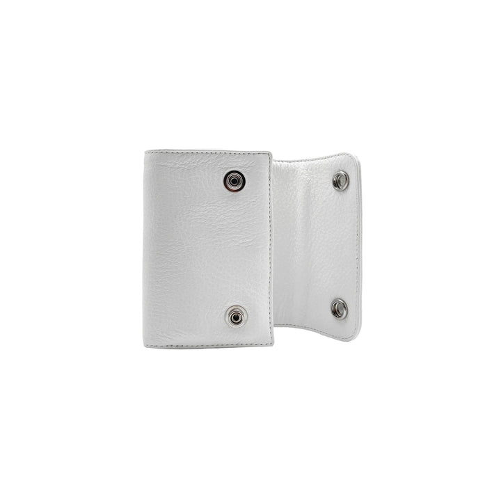 Chrome Hearts White Silver Buttons Folded Wallet Card Holder - SHENGLI ROAD MARKET
