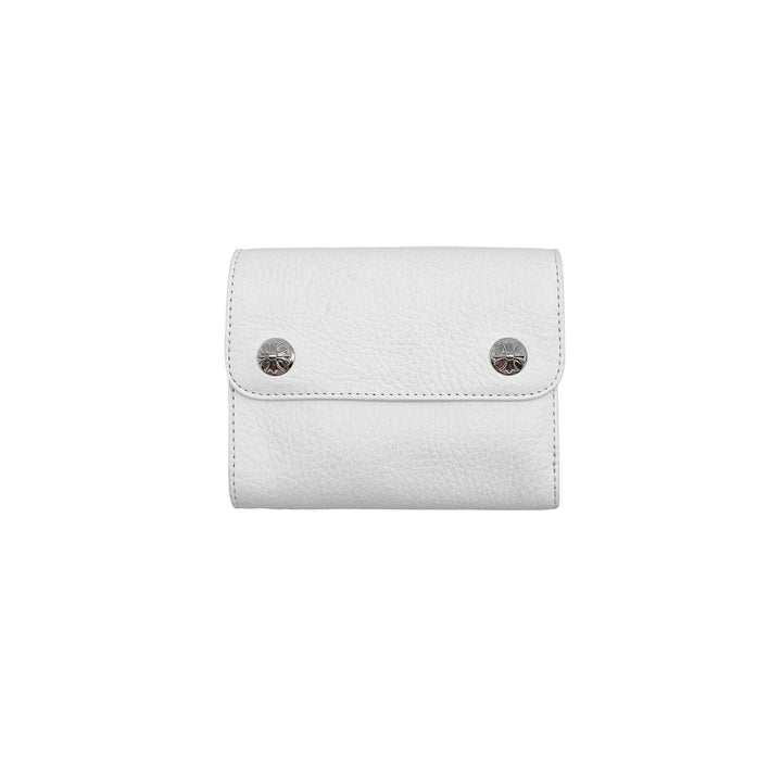 Chrome Hearts White Silver Buttons Folded Wallet Card Holder - SHENGLI ROAD MARKET