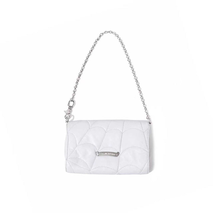 Chrome Hearts White Spider Web Quilted Leather Chain Shoulder Bag - SHENGLI ROAD MARKET