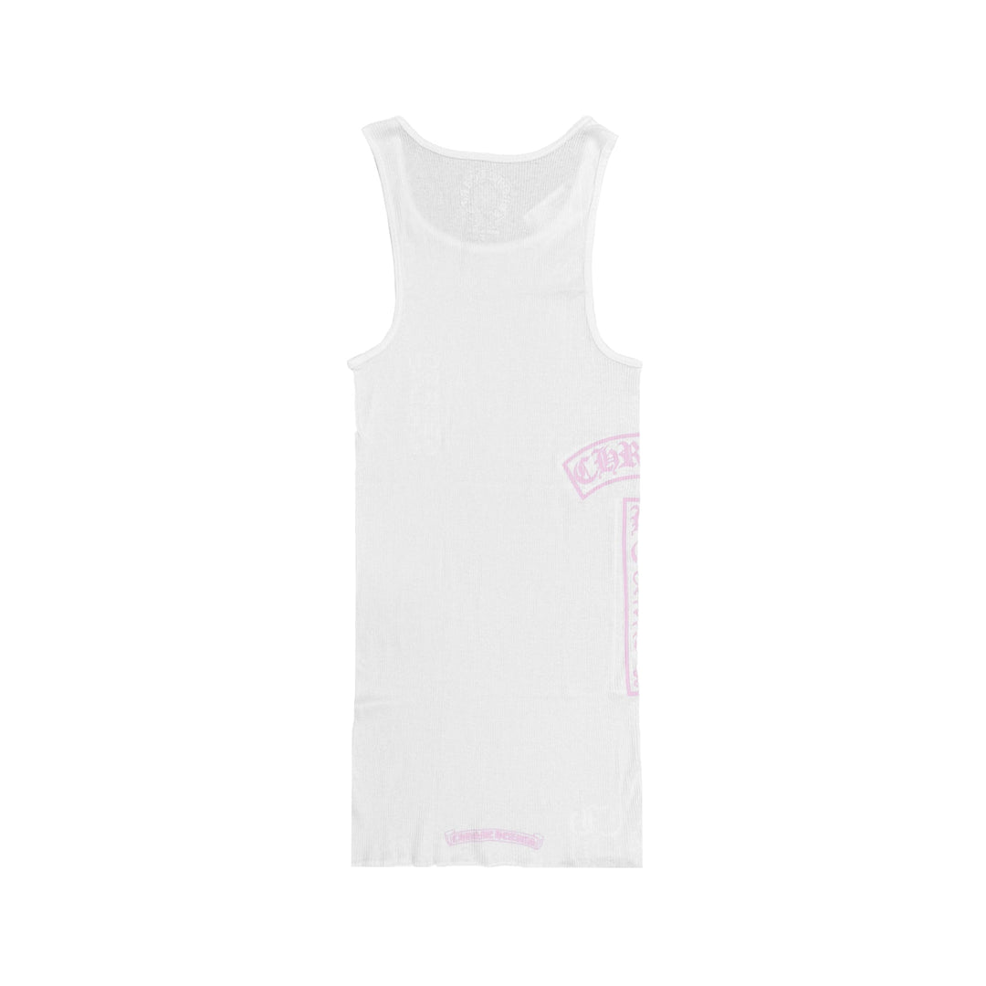 Chrome Hearts White T - Bar Script Logo Tank Top - SHENGLI ROAD MARKET