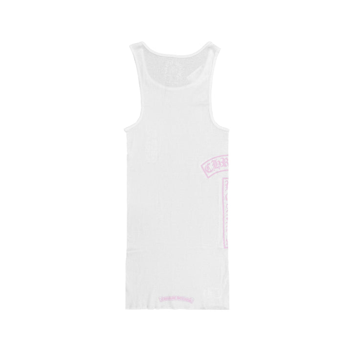 Chrome Hearts White T - Bar Script Logo Tank Top - SHENGLI ROAD MARKET