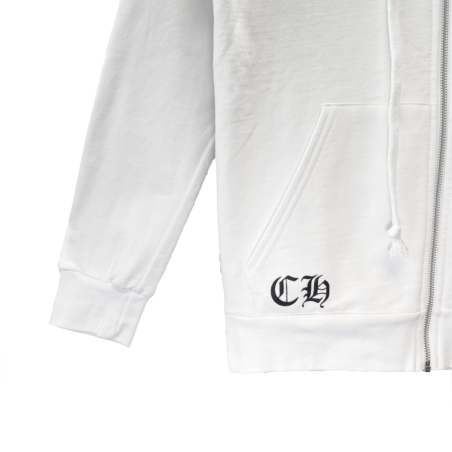 Chrome Hearts White USA Flag Logo Zip Up Hoodie - SRM – SHENGLI