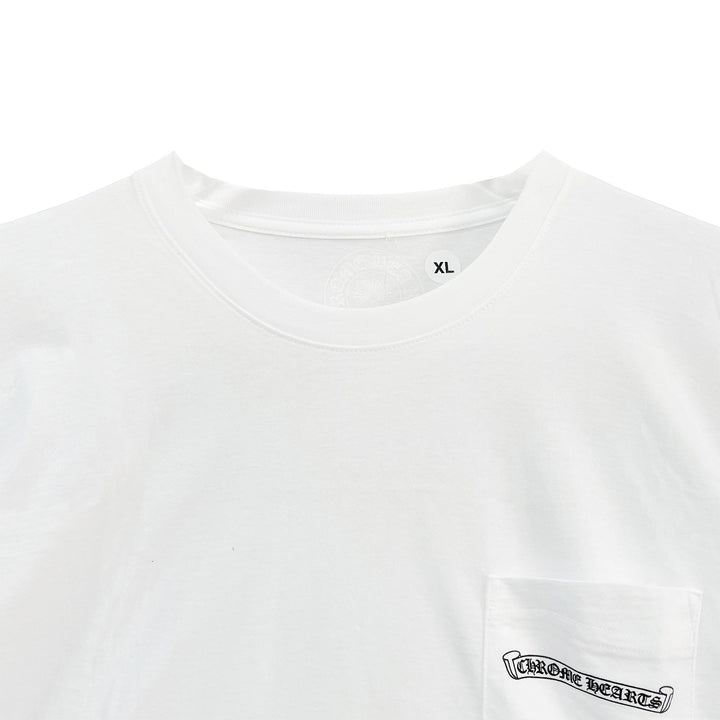 Chrome Hearts White USA Script Long Sleeve Tee - SHENGLI ROAD MARKET