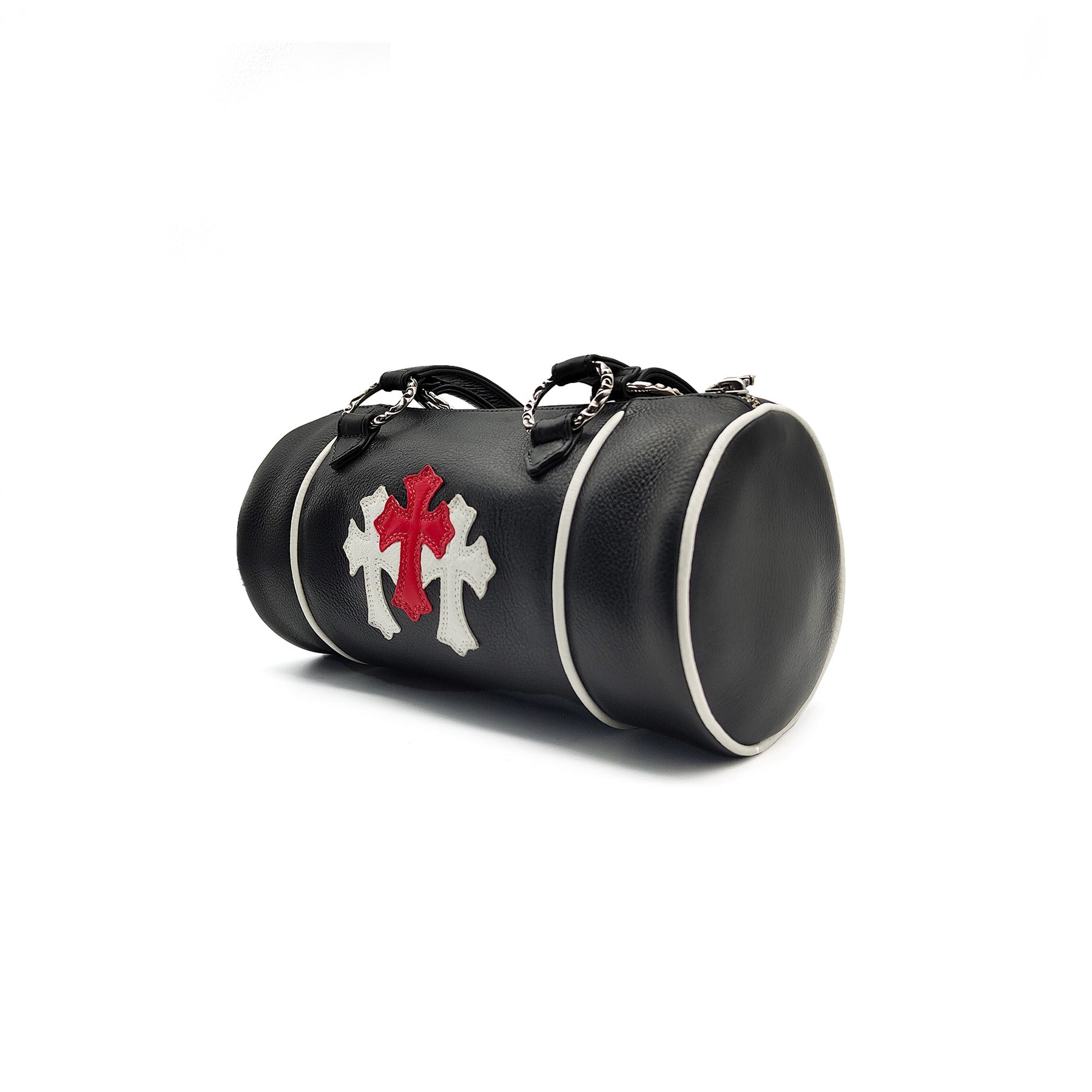 Chrome Hearts White&Red Cemetery Cross Patch Domino Bag - SRM