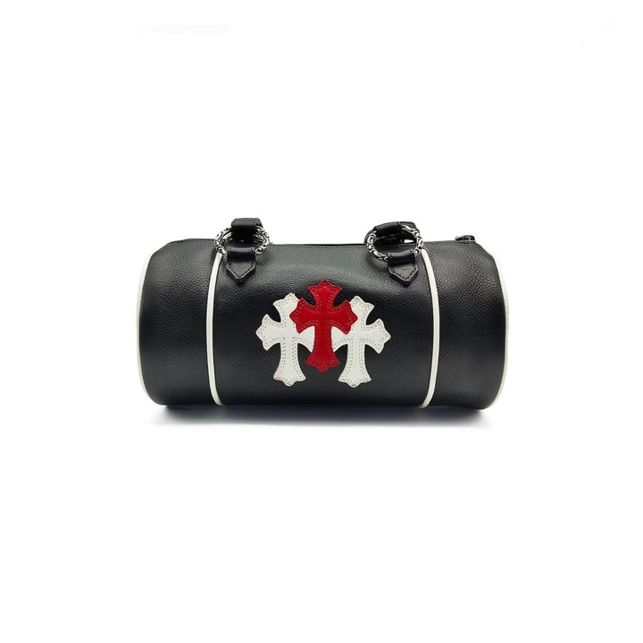 Chrome Hearts White&Red Cemetery Cross Patch Domino Duffle Bag - SHENGLI ROAD MARKET