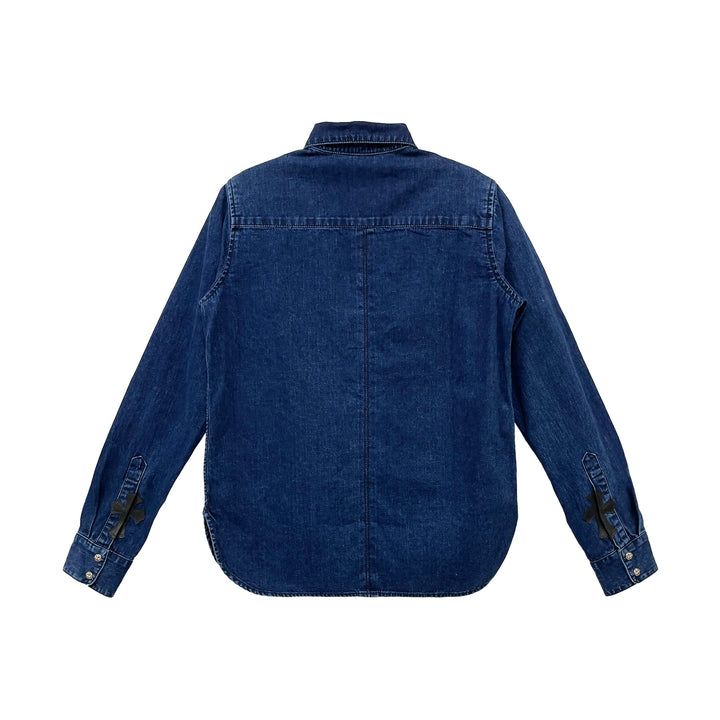 Chrome Hearts Women Cross Patch Denim Shirt - SHENGLI ROAD MARKET