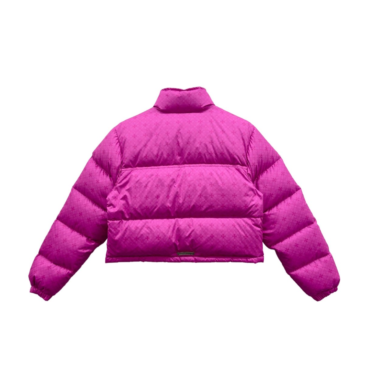 Chrome Hearts Women Pink Monogram Cropped Puffer Down Jacket - SHENGLI ROAD MARKET