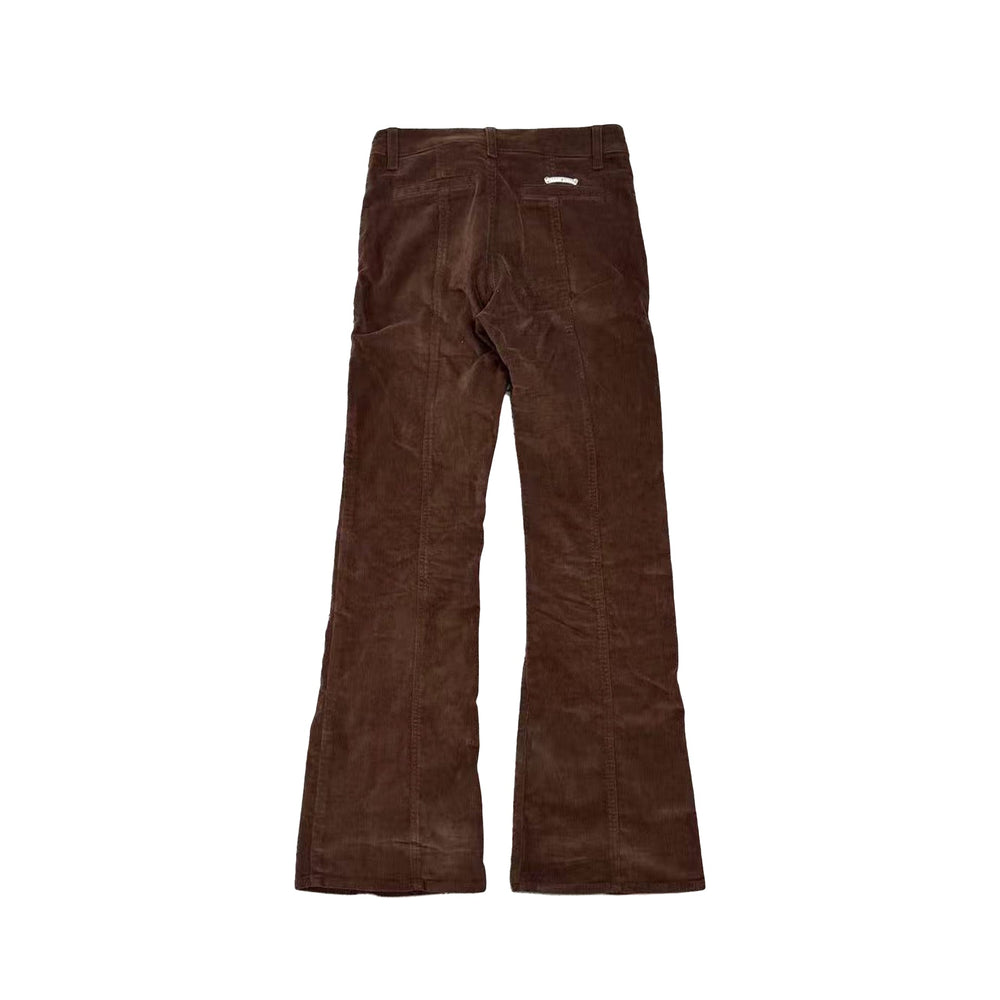 Chrome Hearts Women's Corduroy Brown Flared Pants - SHENGLI ROAD MARKET