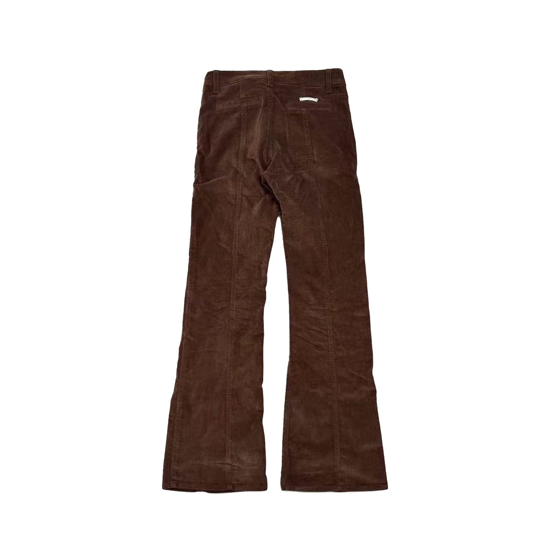 Chrome Hearts Women's Corduroy Brown Flared Pants - SHENGLI ROAD MARKET