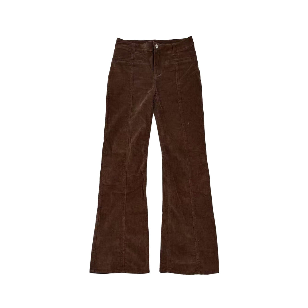Chrome Hearts Women's Corduroy Brown Flared Pants - SHENGLI ROAD MARKET