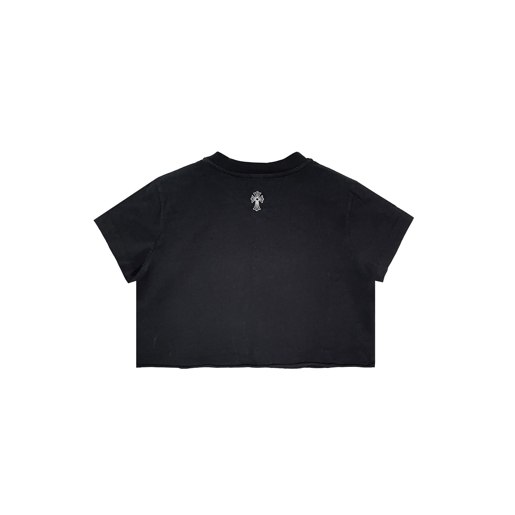 クロムハーツ レディース Tシャツ スクリプト クロスプリント M 黒 クロムハーツ レディース スクリプト ロゴ クロップド ショート