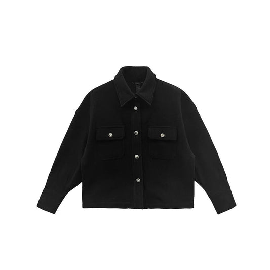 Chrome Hearts Work Dog Black Short Wool Jacket - SHENGLI ROAD MARKET