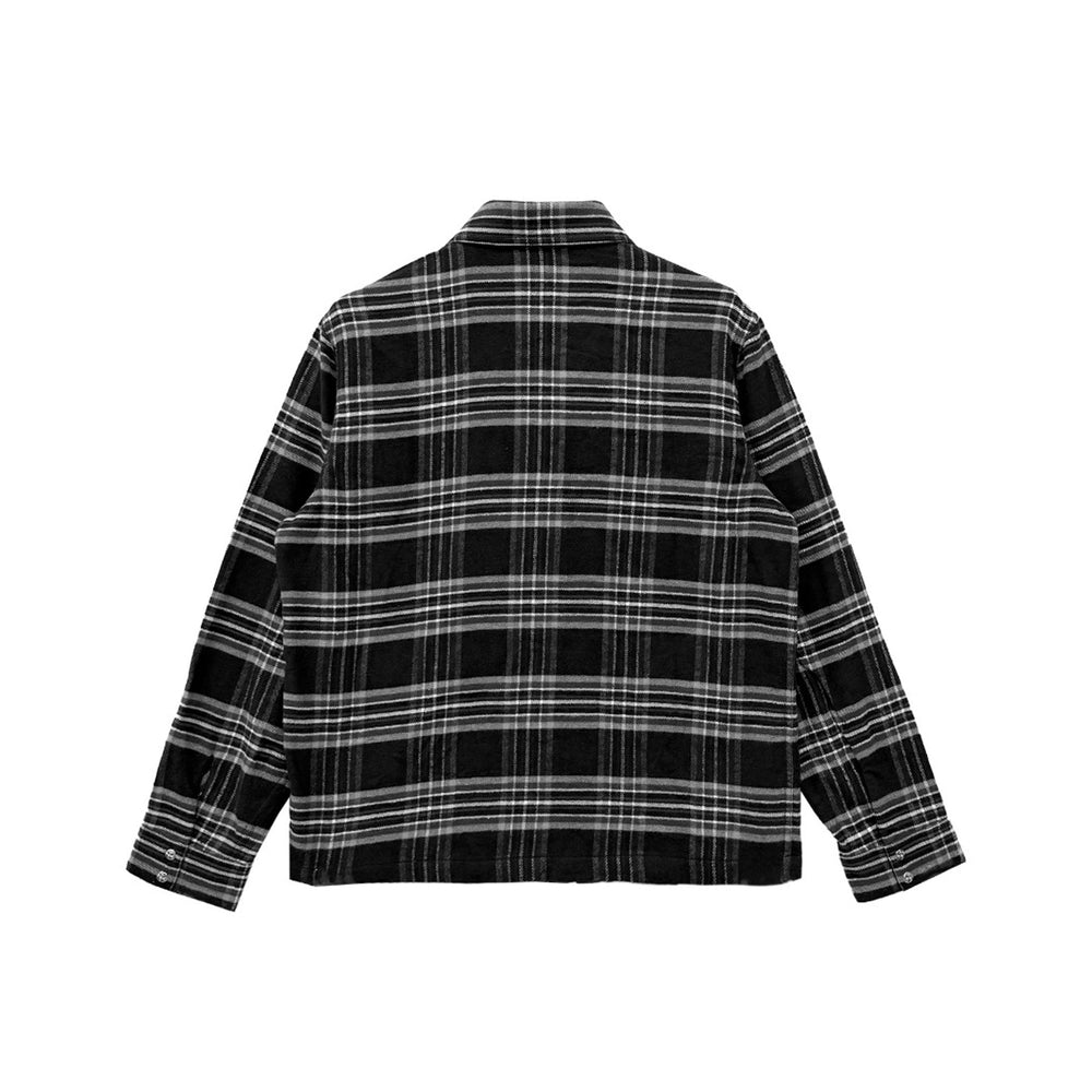 Chrome Hearts Work Dog Black&Gray Plaid Flannel Shirt - SHENGLI ROAD MARKET