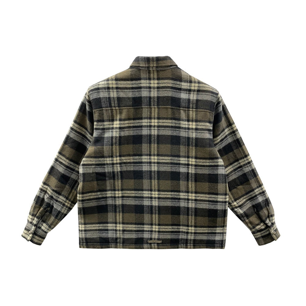 Chrome Hearts Work Dog Black&Green Plaid Flannel Shirt Jacket - SHENGLI ROAD MARKET