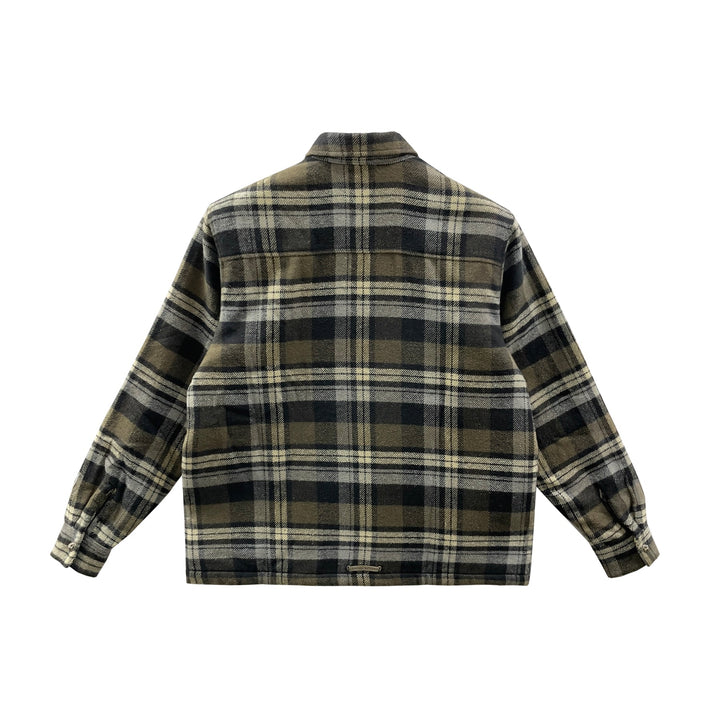 Chrome Hearts Work Dog Black&Green Plaid Flannel Shirt Jacket - SHENGLI ROAD MARKET