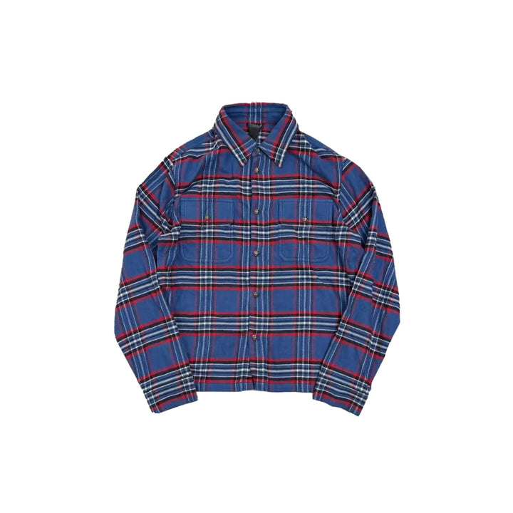 Chrome Hearts Work Dog Blue&Red Plaid Shirt Flannel Jacket - SHENGLI ROAD MARKET