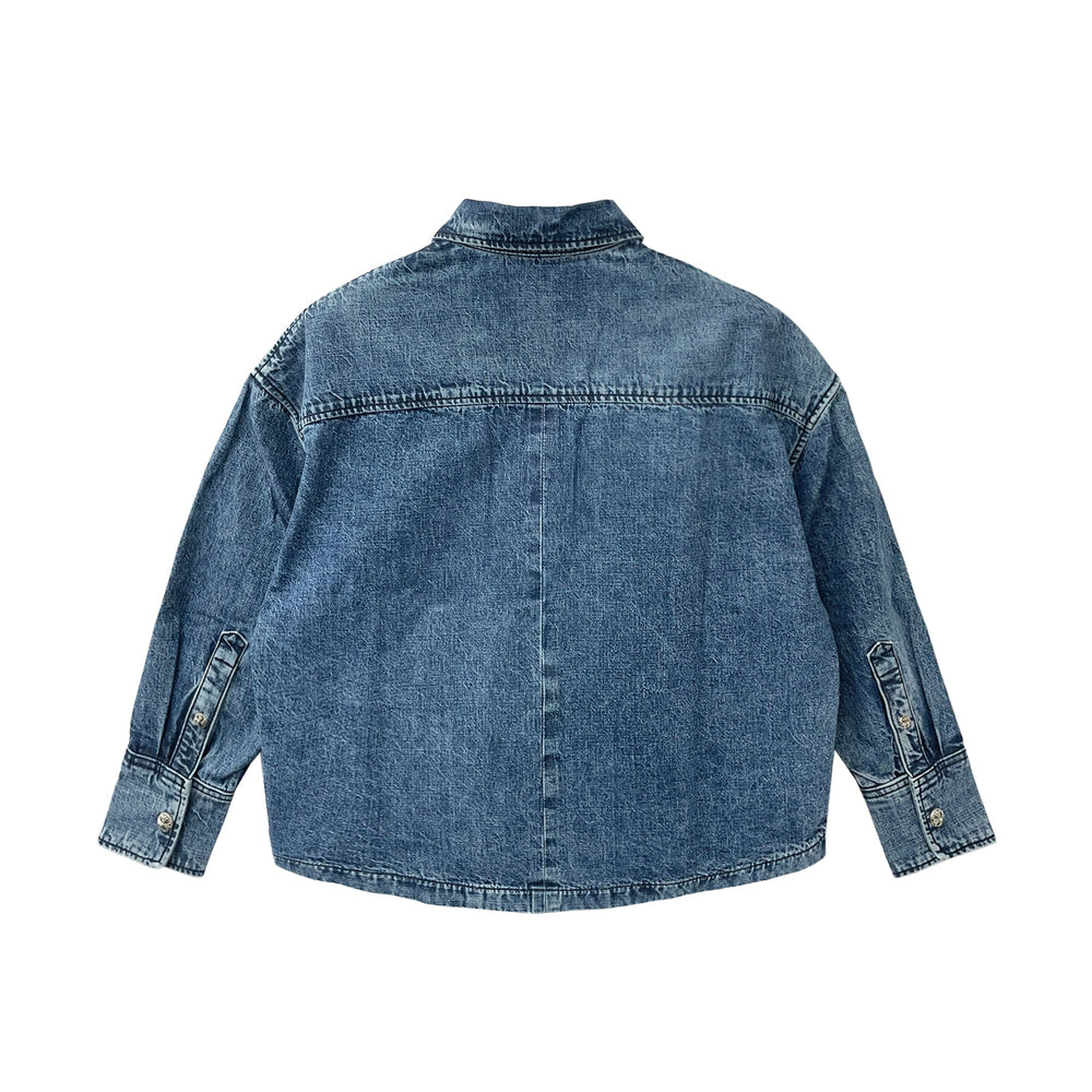 Chrome Hearts Work Dog Denim Cropped Shirt Jacket - SHENGLI ROAD MARKET