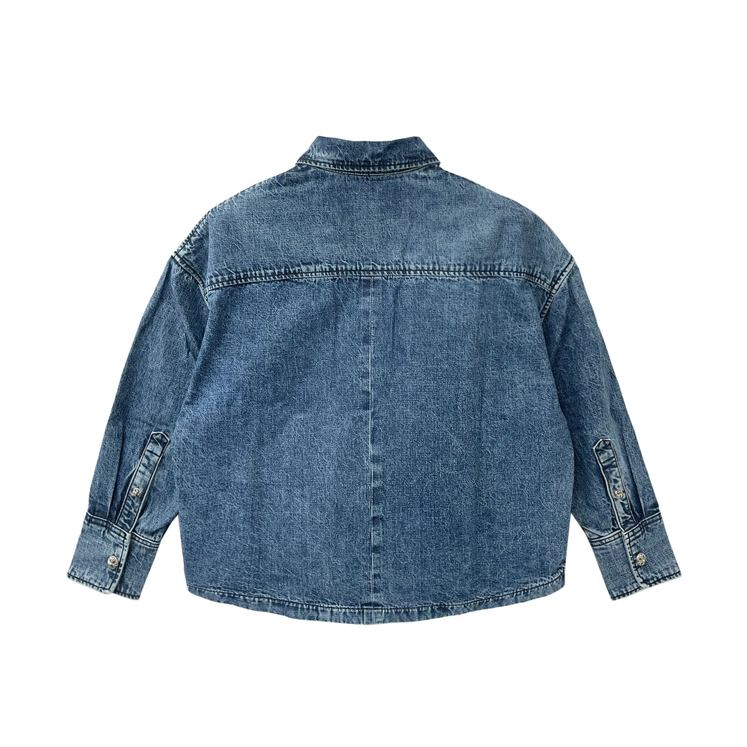 Chrome Hearts Work Dog Denim Cropped Shirt Jacket - SHENGLI ROAD MARKET