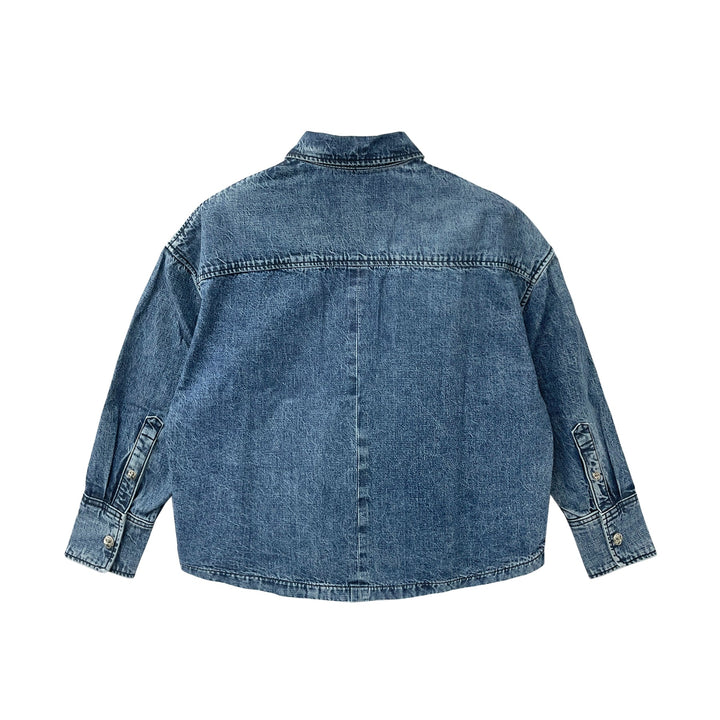 Chrome Hearts Work Dog Denim Cropped Shirt Jacket - SHENGLI ROAD MARKET