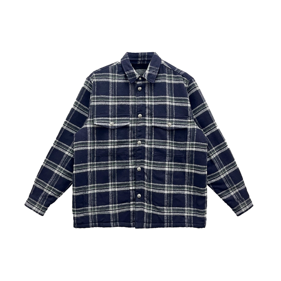 Chrome Hearts Work Dog Pile Lined Flannel Shirt Jacket - SHENGLI ROAD MARKET
