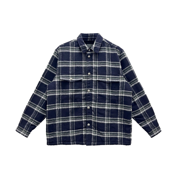 Chrome Hearts Work Dog Pile Lined Flannel Shirt Jacket - SHENGLI ROAD MARKET