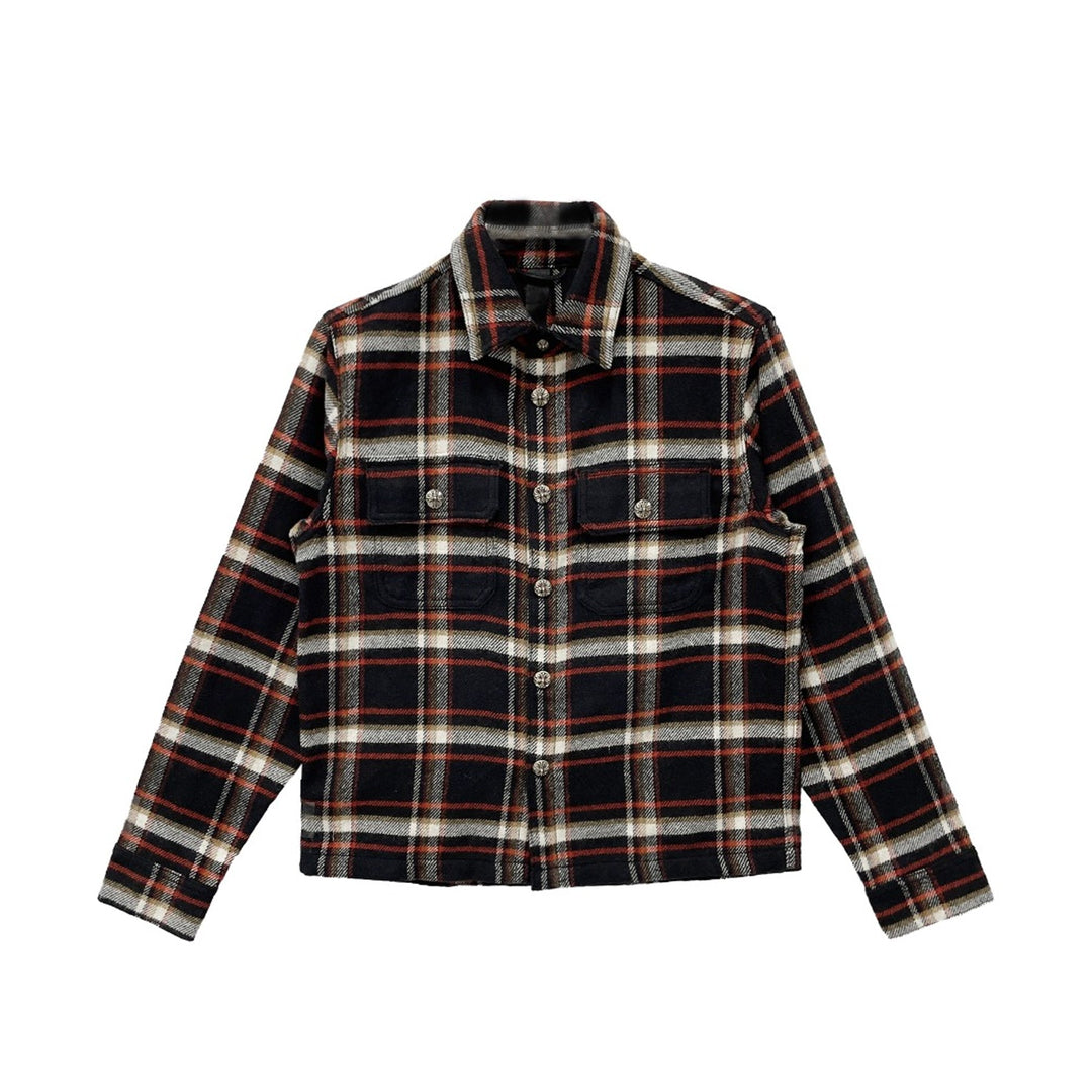 Chrome Hearts Work Dog Plaid Shirt Flannel Jacket - SHENGLI ROAD MARKET